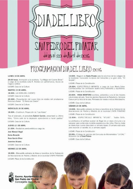 La animación a la lectura centra las actividades del Día del Libro en San Pedro del Pinatar 2016 - 2, Foto 2