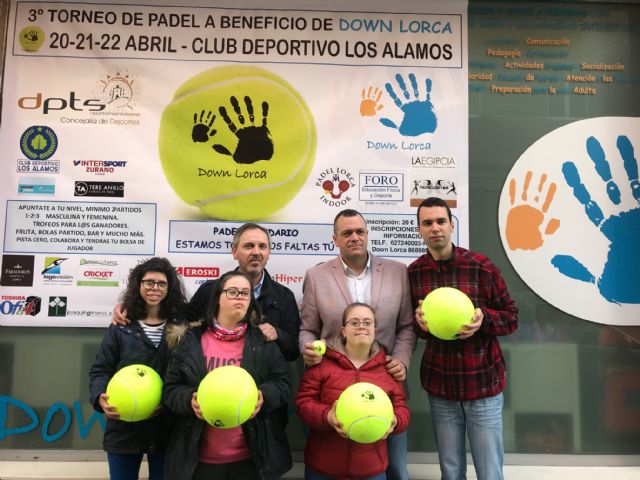 La Asociación 'Down Lorca' organiza para los días 20, 21 y 22 de abril su III Torneo de Pádel Benéfico en el Club de Tenis Los Álamos - 1, Foto 1