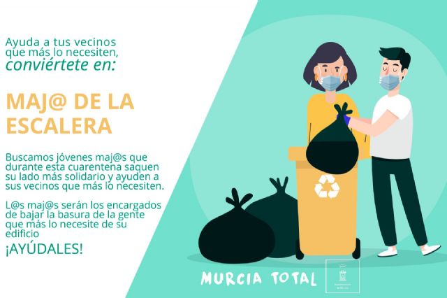 Nace ´Maj@s de la escalera´, jóvenes dispuestos a sacar la basura a quien lo necesite - 1, Foto 1