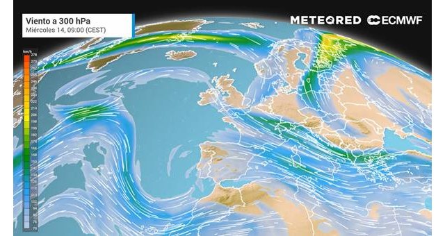 El chorro polar, conocido por actuar como una cinta transportadora de borrascas, continuará muy ondulado y provocará nuevas tormentas, además de la llegada de unas partículas extremadamente inusuales., Foto 1