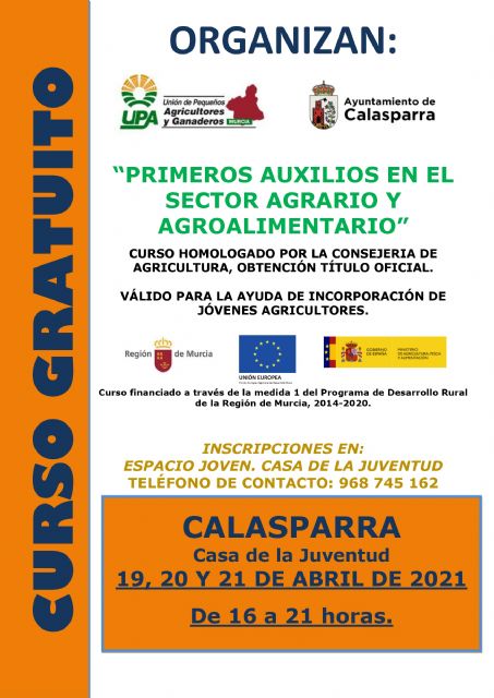 El Ayuntamiento de Calasparra organiza un nuevo programa de formación gratuito para este 2021 en colaboración con UPA - 1, Foto 1