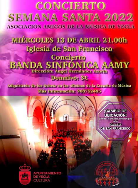 Cambio de ubicación del Concierto de Semana Santa del Miércoles Santo - 1, Foto 1
