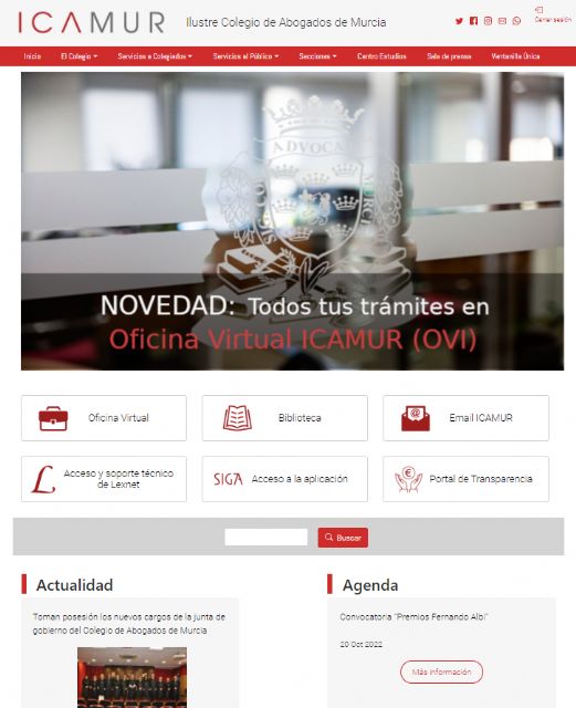El Colegio de Abogados de Murcia lanza su nueva web que incluye oficina virtual - 1, Foto 1