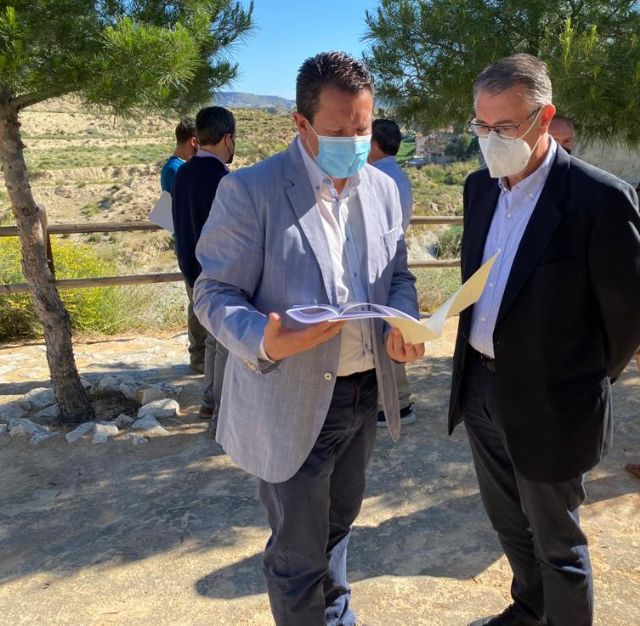 El presidente de la CHS visita las obras de recuperación del Río Mula acompañado por el Alcalde - 3, Foto 3