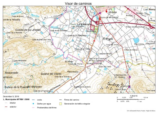 Comienzan los trabajos de mejora de los caminos de La Raja, La Zarza, Yecla-Gamellón - 5, Foto 5