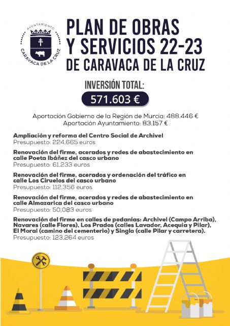 El Ayuntamiento de Caravaca aprueba los proyectos del nuevo Plan de Obras y Servicios con una inversión en el casco urbano y pedanías de 571.000 euros - 2, Foto 2