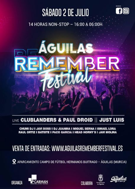 Águilas Remember Festival, que se celebrará el próximo 2 de julio, contará con los mejores DJs nacionales de música electrónica remember - 1, Foto 1