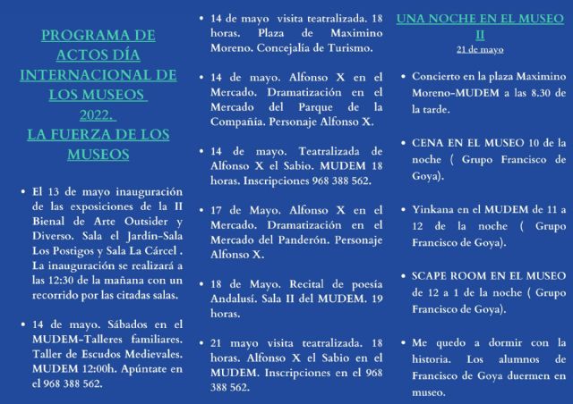 El Ayuntamiento de Molina de Segura conmemora el Día Internacional de los Museos con actividades del 13 al 21 de mayo - 1, Foto 1