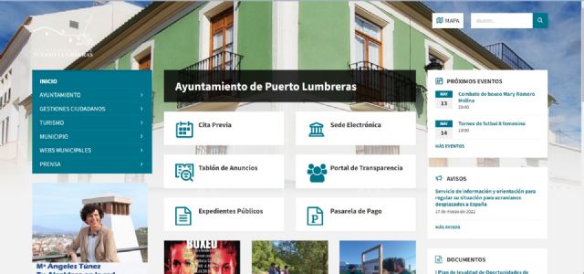 El Ayuntamiento de Puerto Lumbreras renueva la página web institucional - 1, Foto 1