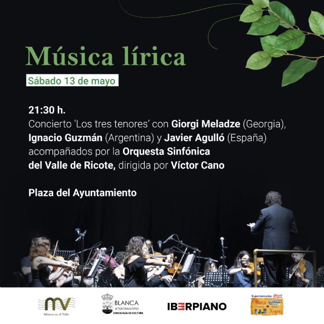 El II Festival Música en el Valle levanta el telón con el concierto de 'Los tres tenores' acompañados por la Orquesta Sinfónica del Valle de Ricote - 1, Foto 1