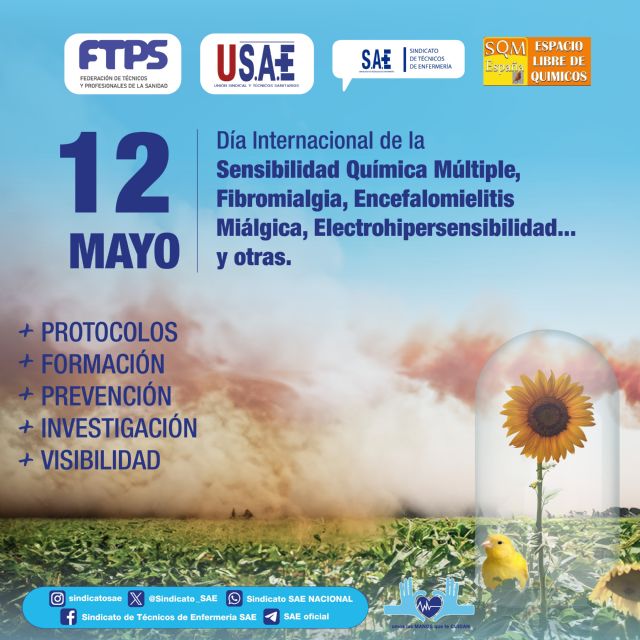 12 de mayo, Día Internacional de la Fibromialgia, Encefalomielitis Miálgica / Síndrome de Fatiga Crónica, Sensibilidad Química Múltiple y Electrohipersensibilidad - 1, Foto 1