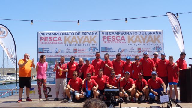 Plata para La Región de Murcia en el VIII Campeonato de España de Pesca Selecciones desde Kayak, Categoría Absoluta que se celebró el pasado fin de semana Águilas - 1, Foto 1
