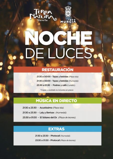 Estaciones gastronómicas y música en directo para la Noche de las Luces del parque zoológico municipal Terra Natura - 2, Foto 2