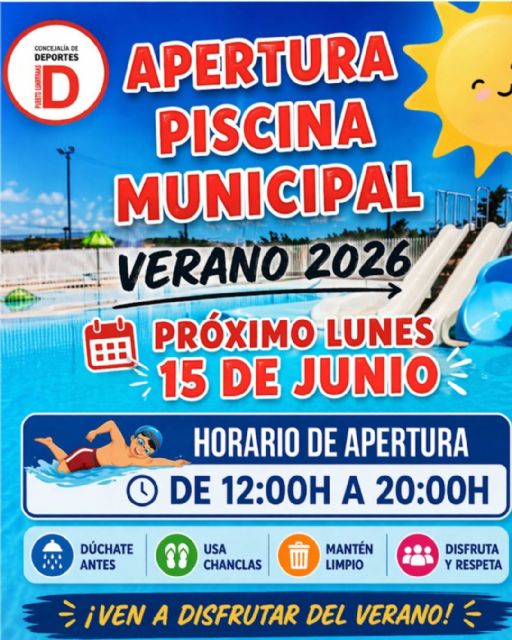 Las piscinas municipales de Puerto Lumbreras abrir�n el 15 de junio para dar comienzo a la temporada de verano