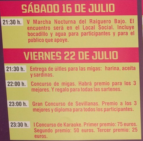 Las fiestas de El Raiguero Bajo se celebrarán del 22 al 24 de julio, en honor a Santiago Apóstol y Santa Ana, Foto 3