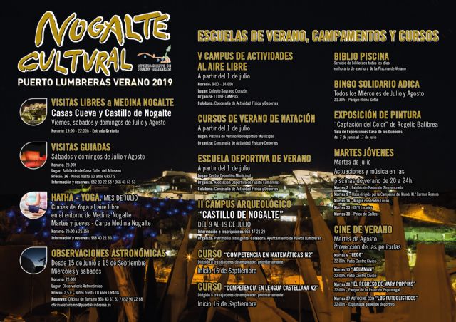Puerto Lumbreras apuesta por un verano lleno de actividades a través de la programación Nogalte Cultural 2019 - 4, Foto 4