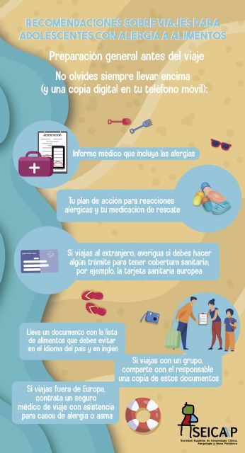 Niños y adolescentes con alergia alimentaria deben tomar precauciones en los viajes de verano - 3, Foto 3