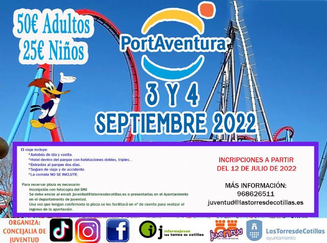 La Concejalía de Juventud propone un viaje a Port Aventura - 1, Foto 1
