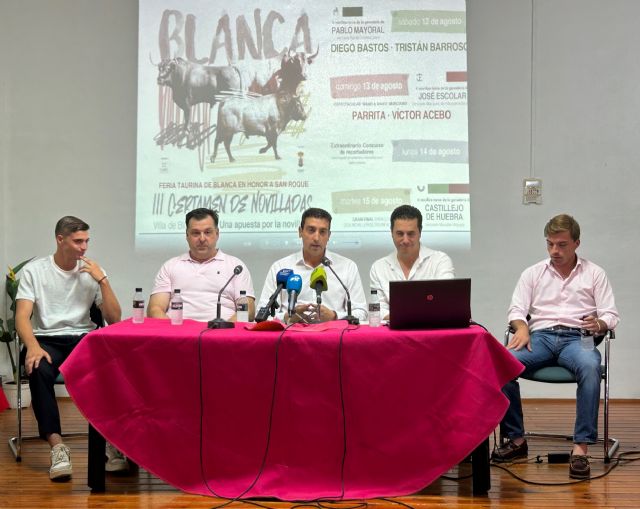 El Ayuntamiento de Blanca presenta la programación de la feria taurina en honor a San Roque - 1, Foto 1