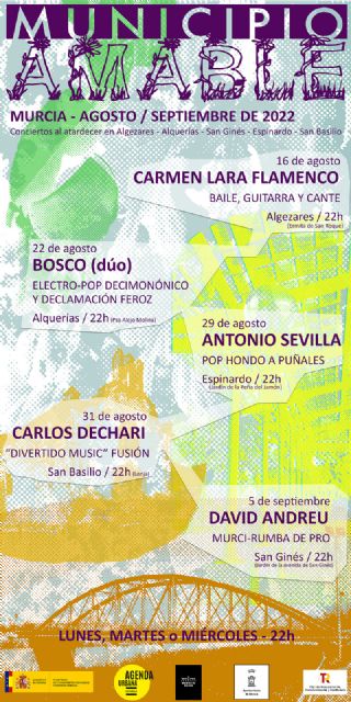El ciclo de conciertos 'Municipio Amable' llagará a tres pedanías y dos barrios en su primera edición - 2, Foto 2