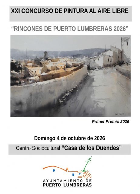 La vigésimo primera edición del Concurso de Pintura al Aire Libre 'Rincones de Puerto Lumbreras' tendrá lugar el 4 de octubre - 2, Foto 2