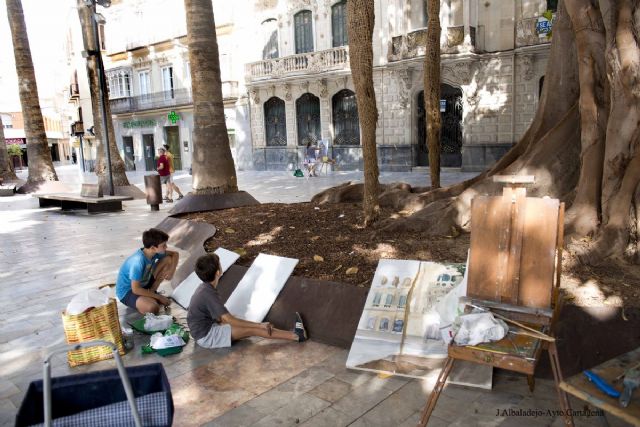 Decenas de artistas retratan la Cartagena modernista en el primer Concurso de Pintura al Aire Libre - 1, Foto 1