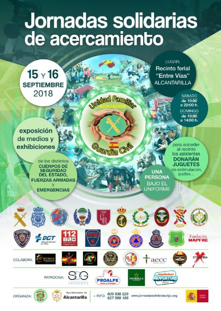Alcantarilla acoge el 15 y 16 de septiembre la Jornadas Solidarias de Acercamiento, organizada por la Asociación Unidad Familiar Guardia Civil, a nivel nacional - 1, Foto 1