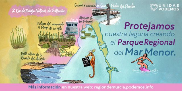 Unidas Podemos pone en marcha una página web en la que explica cómo se configuraría el Parque Regional del Mar Menor - 2, Foto 2