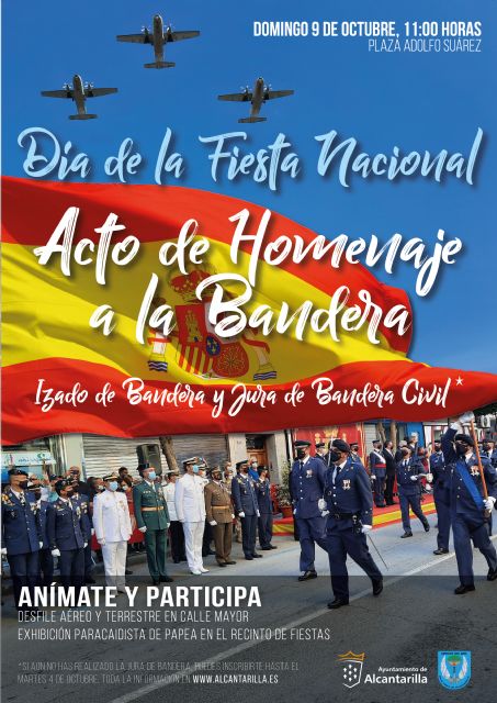 Abierto el plazo de solicitudes para participar en la Jura de Bandera del 9 de octubre en Alcantarilla - 1, Foto 1