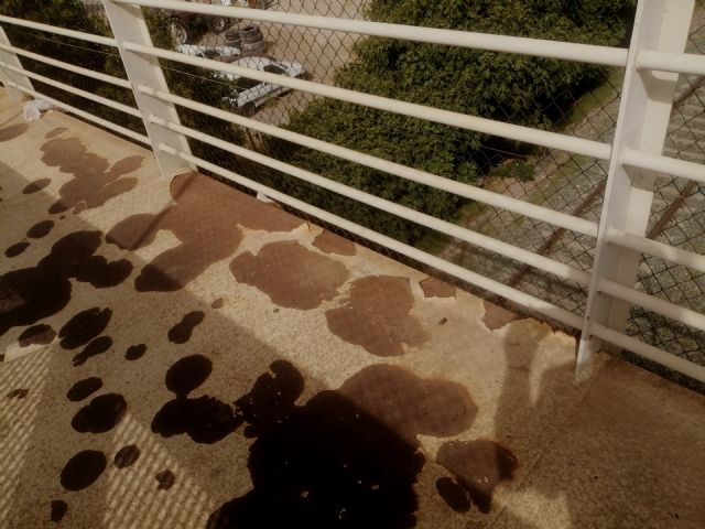 Se oxida la pasarela peatonal sobre la vía del tren en la Avenida Diputación - 3, Foto 3