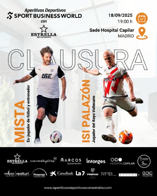 Hospital Capilar Madrid acogerá la clausura de los Aperitivos Deportivos con Estrella de Levante 2025 - 1, Foto 1