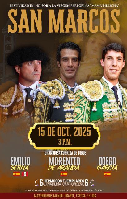 Emilio Serna pone rumbo a Perú para cumplir con tres importantes compromisos taurinos - 3, Foto 3