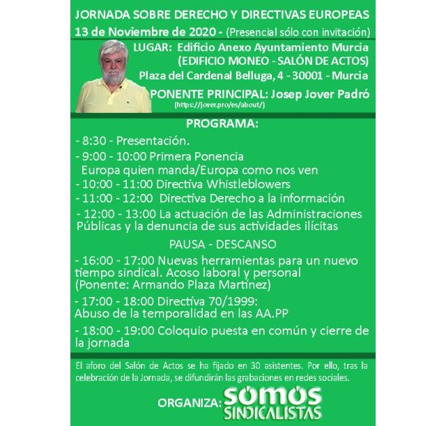 Jornada sobre derecho y directivas europeas Murcia - 1, Foto 1