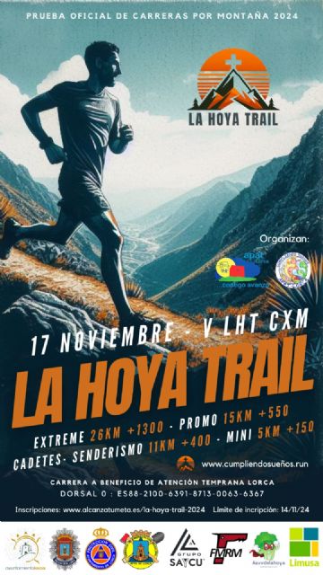 La pedanía de La Hoya acoge el próximo domingo la quinta edición de la carrera solidaria LHT a beneficio de APAT Lorca - 3, Foto 3