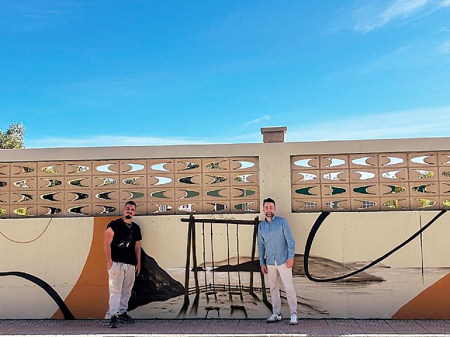 Un nuevo mural recibir a La Pursima a su llegada a Bolnuevo, Foto 1