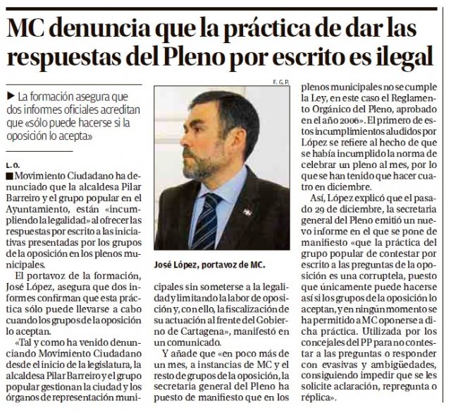 Ciudadanos acusa a MC de hacer en el Pleno lo que consideraba ilegal cuando estaba en la oposición - 1, Foto 1