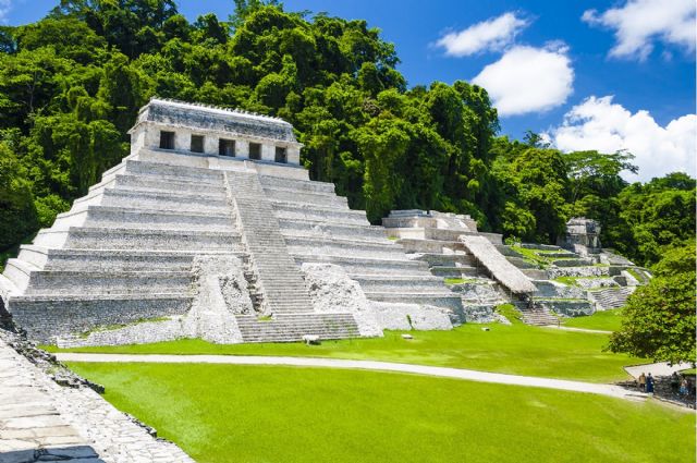Descubren sistema de canales bajo el templo de las inscripciones de Palenque - 1, Foto 1