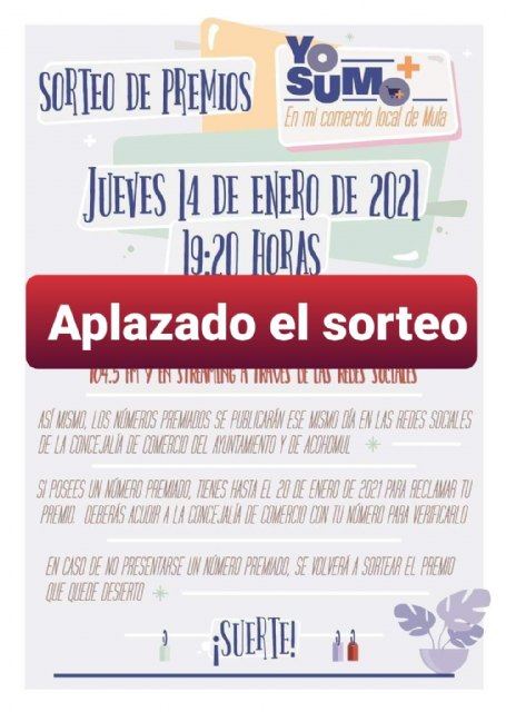 Aplazado el sorteo de la campaña de promoción del comercio «Yo Sumo» - 1, Foto 1