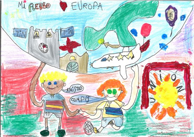 Alumnos del CEIP La Cruz resultan ganadores del concurso de dibujo: Mi pueblo, Europa, Foto 1
