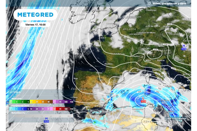 Una borrasca mediterránea amenaza con lluvias y nieve a España, según Meteored - 1, Foto 1