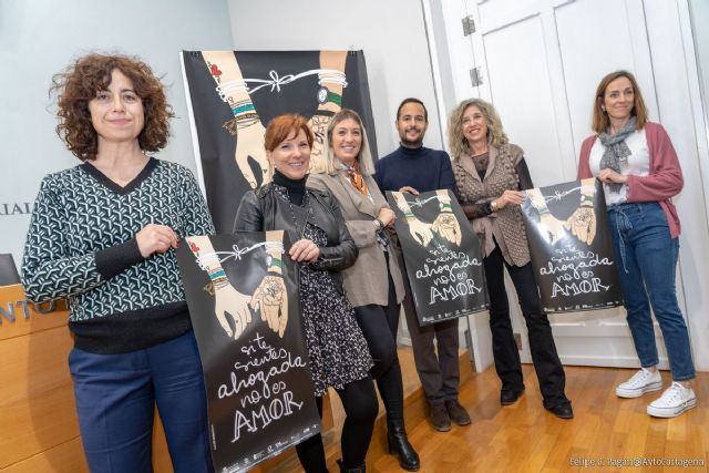 La campaña ´Si te sientes ahogada no es amor´ acerca dos nuevos talleres sobre masculinidad y diversidad étnica a los institutos de Cartagena - 1, Foto 1