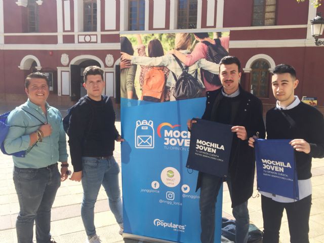 Los jóvenes lorquinos elaborarán el programa de Juventud del PP para las municipales aportando sus propuestas a la Mochila Joven de Nuevas Generaciones - 1, Foto 1