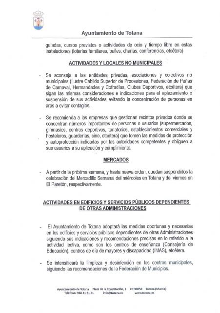 The Mayor's Office issues a municipal Bando reporting the measures of prevention and protection of the population to combat the spread of COVID-19, Foto 3