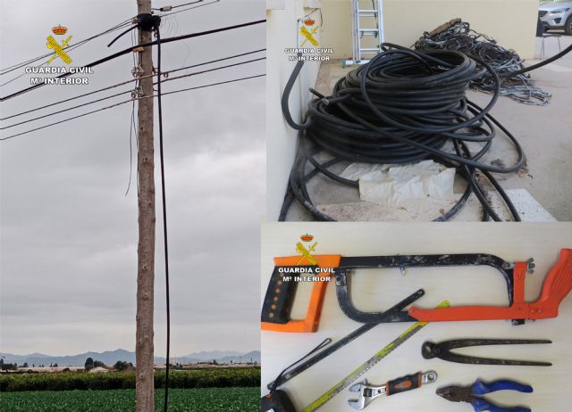 La Guardia Civil desmantela un grupo criminal al que atribuye una veintena de robos de cable telefónico en la comarca del Campo de Cartagena - 5, Foto 5