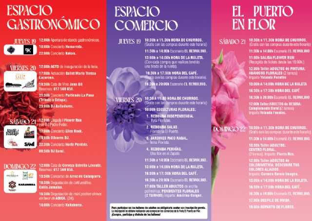 Cerca de un centenar de actividades protagonizan el programa de la IV edición de 'El Puerto en Flor' que se celebrará del 19 al 22 de marzo - 2, Foto 2