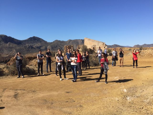 Alumnos de arquitectura de la UCAM visitan las minas de Mazarrón y aportan ideas para su proyección, Foto 1