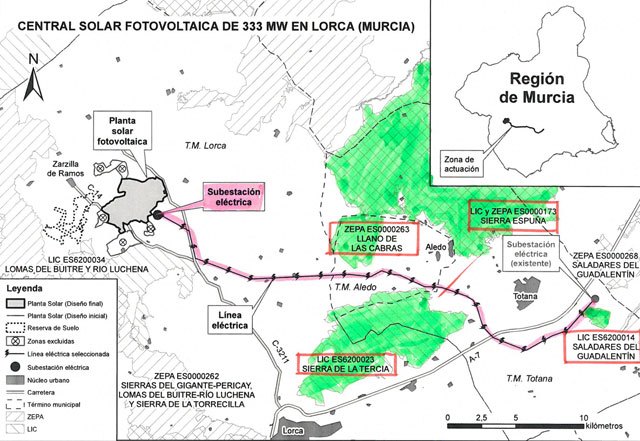 APESE pide que se aborde las repercusiones de la línea de alta tensión sobre los espacios naturales de Sierra Espuña