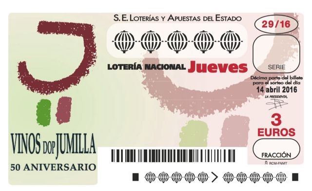 La DOP Jumilla protagonista del sorteo de Lotería Nacional del 14 de abril - 1, Foto 1
