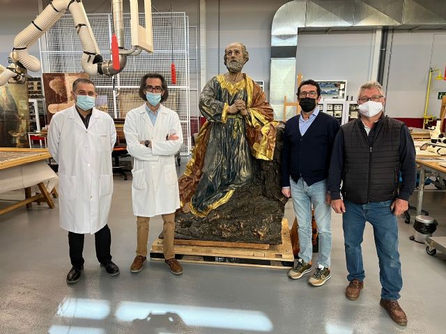 El Centro de Restauración prepara la intervención del San Pedro Arrepentido de Salzillo tras salir en procesión - 1, Foto 1