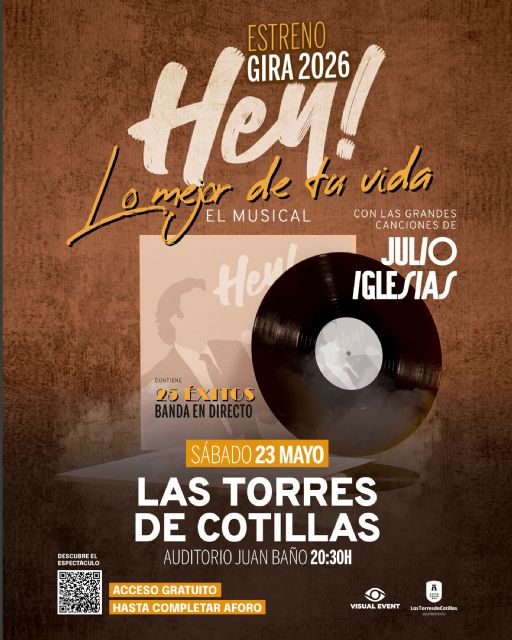 La gira 2026 del tributo musical a Julio Iglesias se estrenará en Las Torres de Cotillas - 4, Foto 4